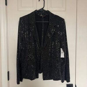 JM Studios John Meyer Elegant Black Sequin Blazer